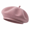 Béret femme taille unique rose en textile effet feutré style classique