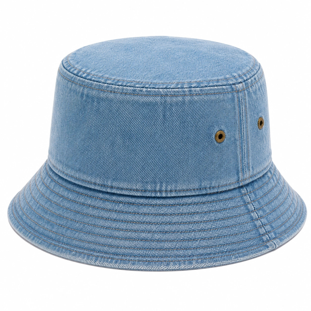 Bob taille unique en denim bleu avec œillets style décontracté