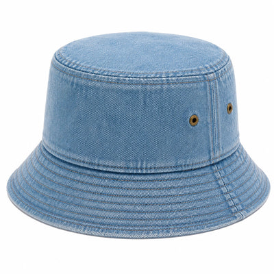 Bob taille unique en denim bleu avec œillets style décontracté