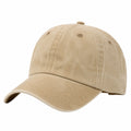 Casquette de baseball taille unique en tissu sergé beige ajustable