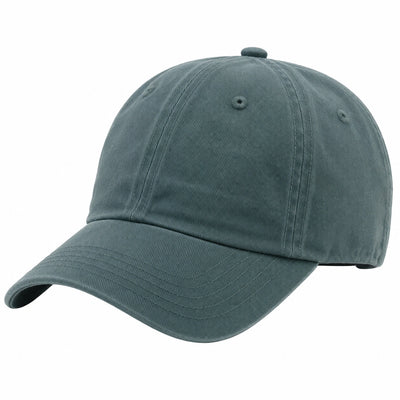 Casquette unisexe taille unique en tissu sergé vert gris - visière courbée style décontracté