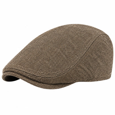 Casquette plate taille unique textile marron style classique