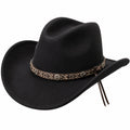 Chapeau cowboy taille unique noir en feutre à bord large style western