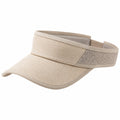 Visière de soleil taille unique beige en textile tissé réglable pour extérieur