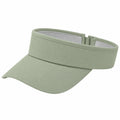 Visière de sport taille unique en textile vert sauge réglable
