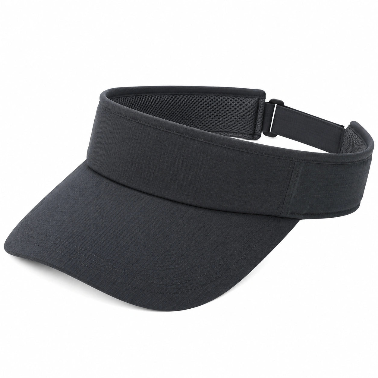 Visière de sport taille unique textile noir ajustable respirante