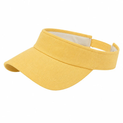 Visière de soleil jaune en tissu taille unique réglable pour activités extérieures