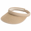 Visière pare-soleil taille unique en fibres tressées beige réglable style estival